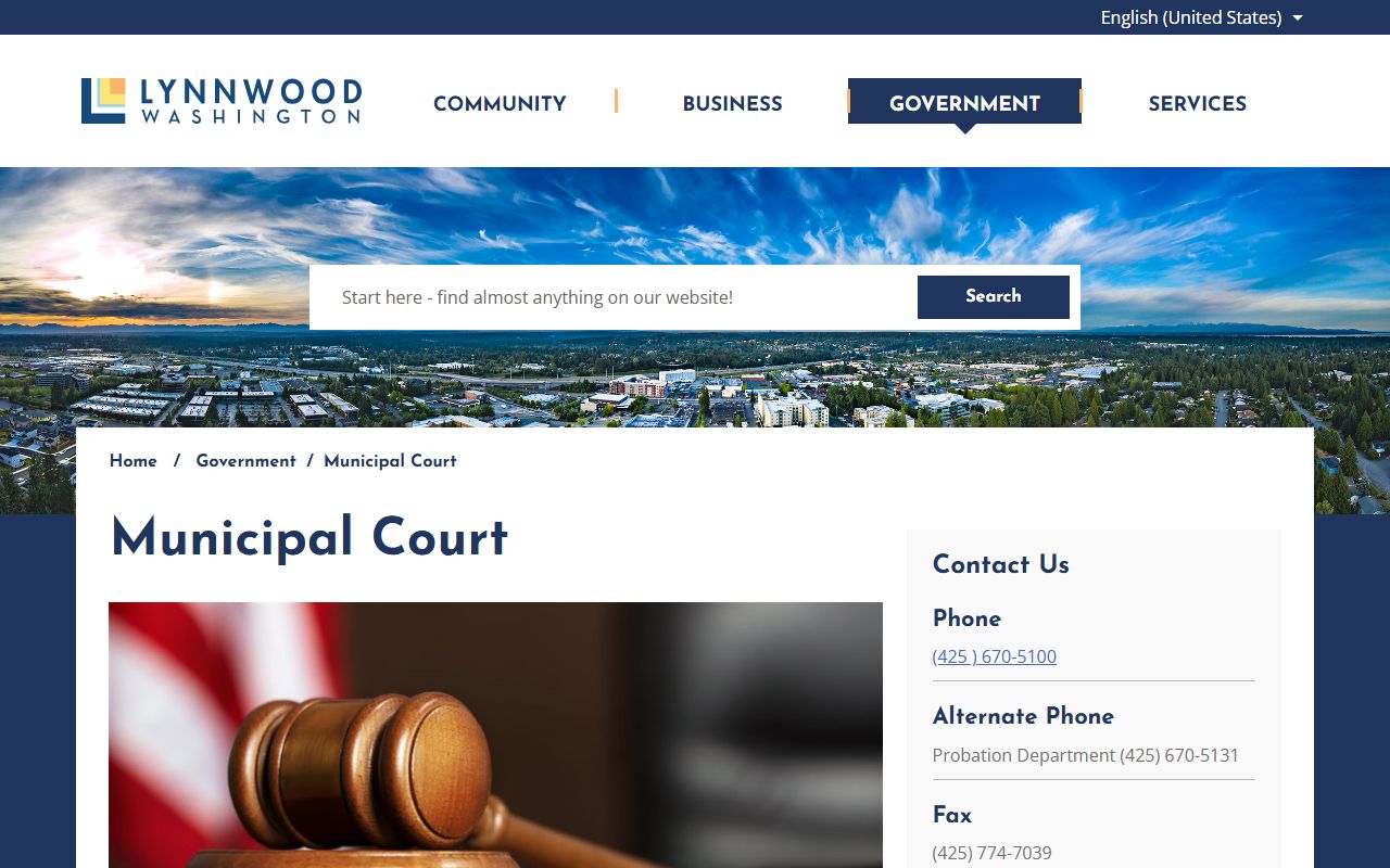 Lynnwood municipal court dissolution information