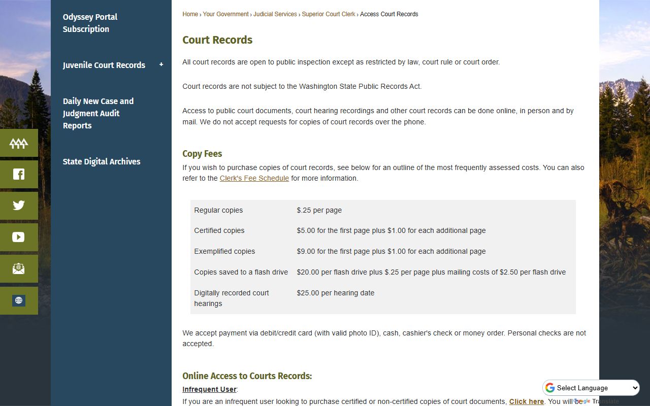 Mountlake Terrace dissolution of marriage Snohomish County court records access