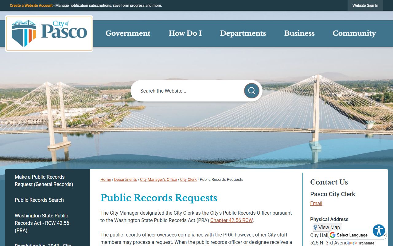 Pasco dissolution of marriage Franklin County court records public records