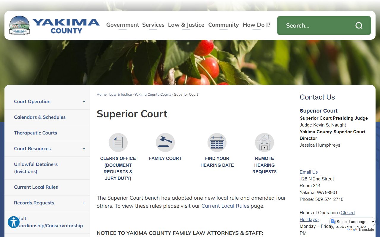 Yakima dissolution of marriage records - Yakima County Superior Court information