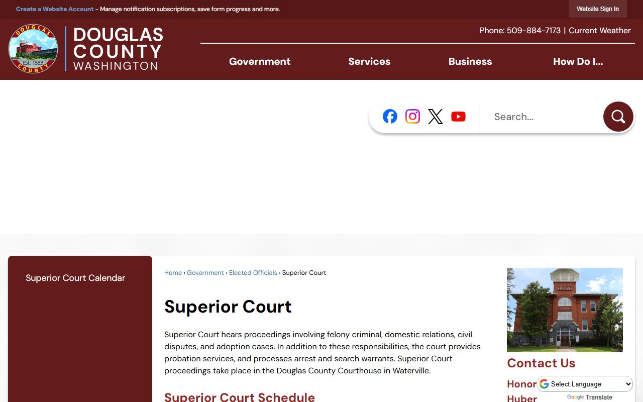 Douglas County dissolution of marriage superior court proceedings page