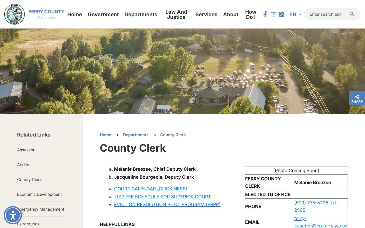 Ferry County dissolution of marriage county clerk official page