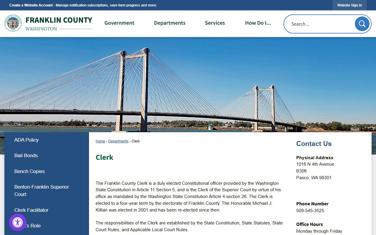 Franklin County dissolution of marriage records clerk office page